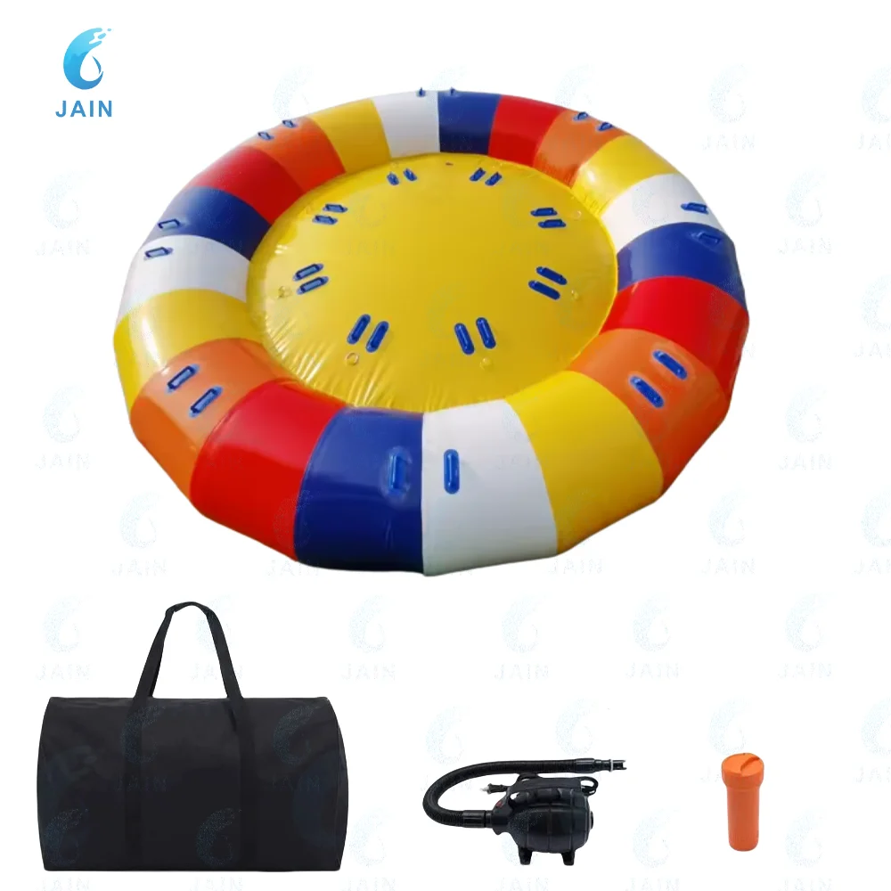 OP VOORRAAD!! !Commerciële opblaasbare gyroscoop voor waterspelen Opblaasbare draaiende gekke UFO met pomp voor oceaanwaterspret