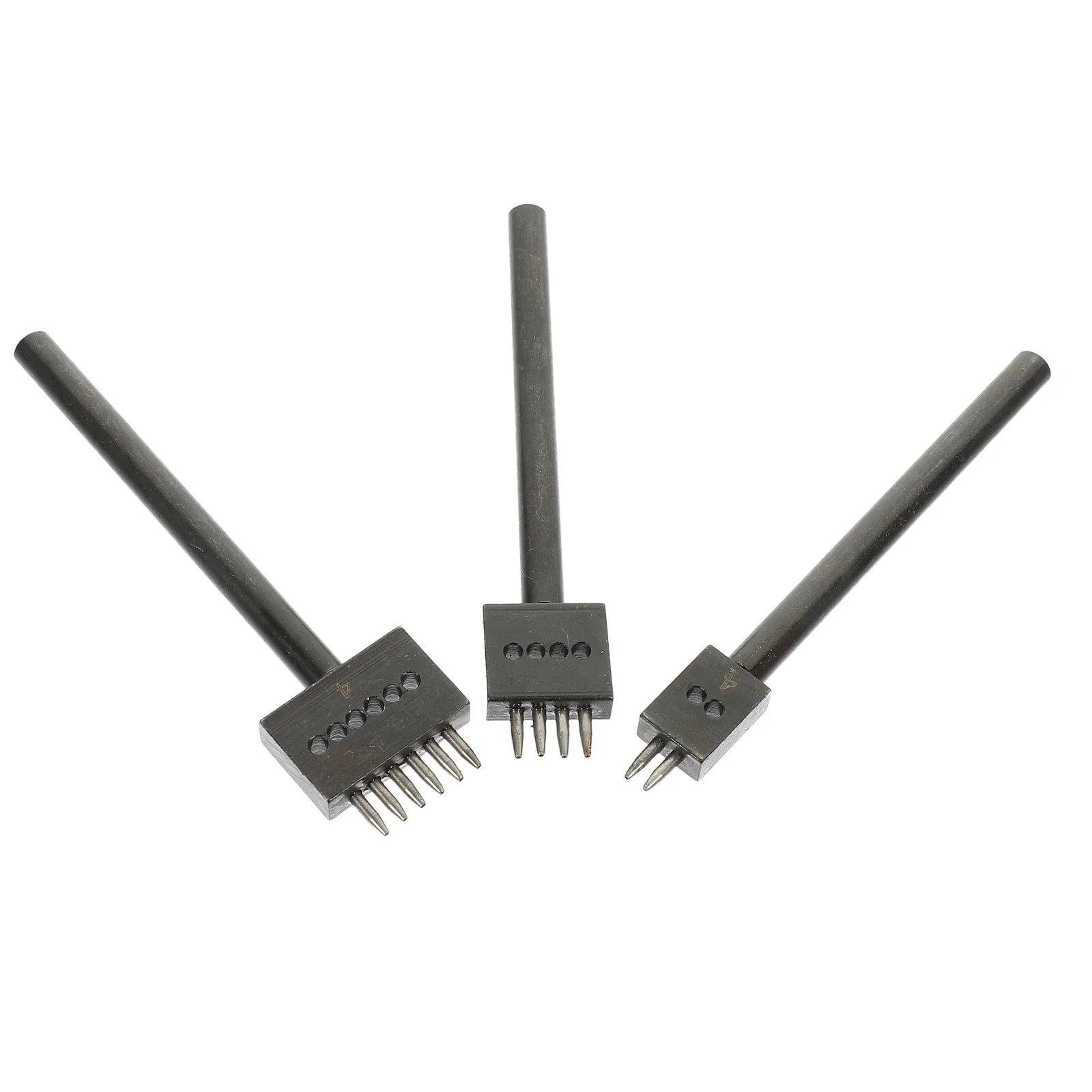 

3Pcs Row Punch Tool Fine Polishing Smooth Edges Professional Belt Hole Puncher Craft Equipment