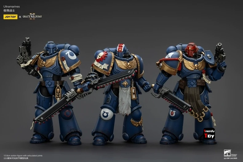 

【JOYTOY】Warhammer 40K Utramarines Lieutenant Titus Sergeant Gadriel Brother Chairon Collectors Edition 1/18 Action Figure Toy
