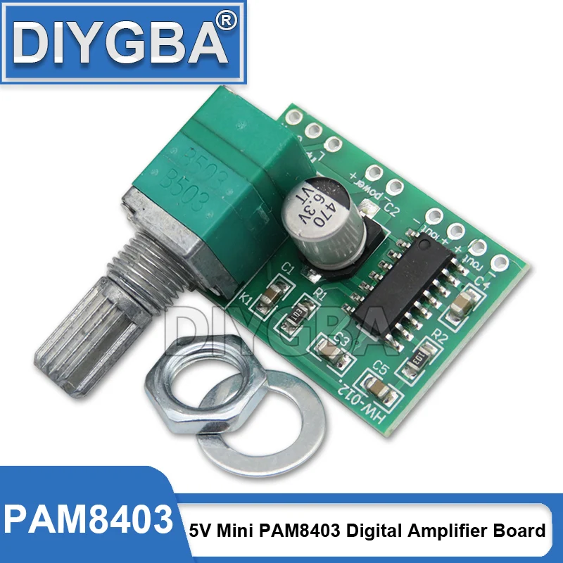 BXV 5V Mini PAM8403 Digital Amplifier Board With Switch Potentiometer Can Be USB Powered