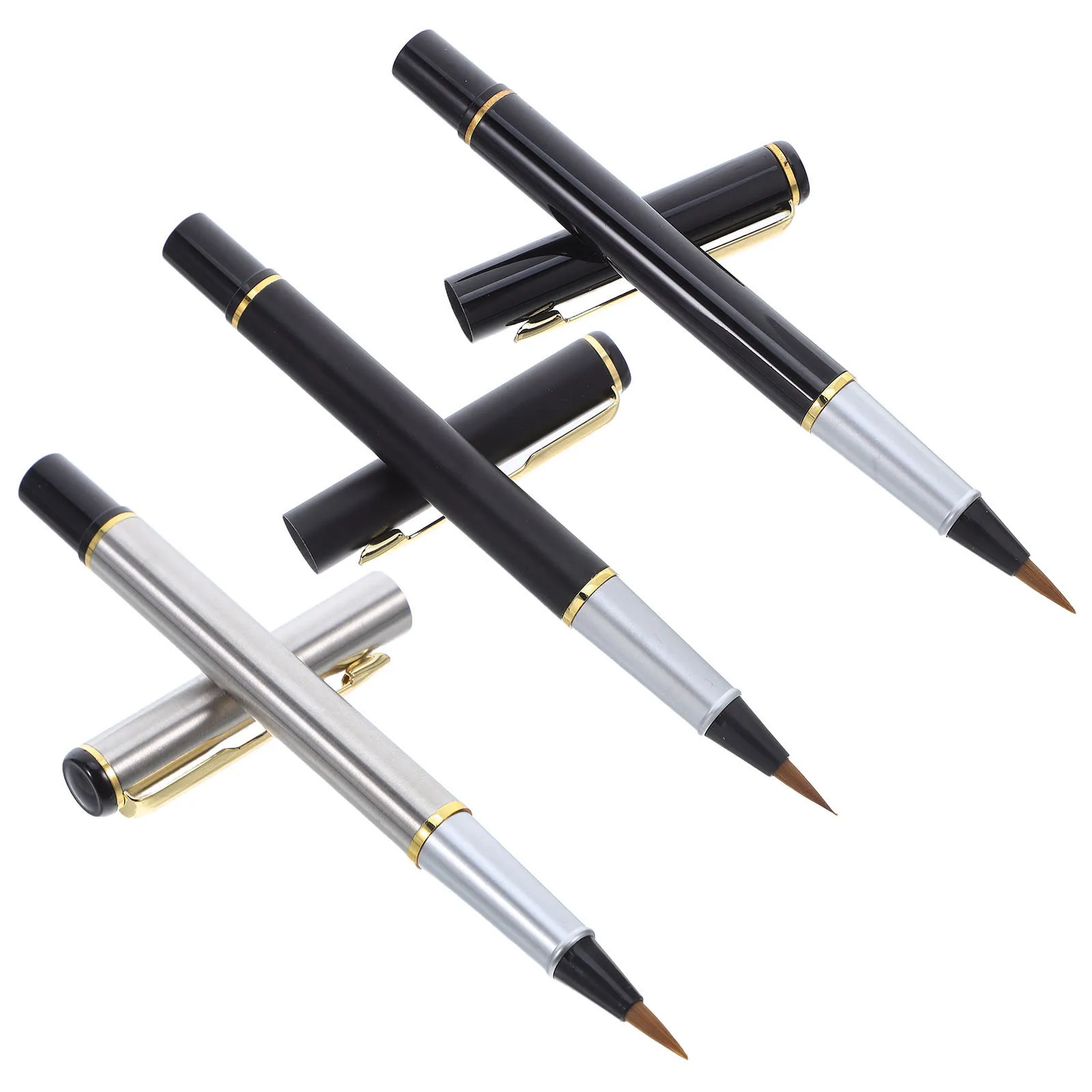 

3Pcs Portable Calligraphy Pen Set Refillable Ink Pen for Chinese Calligraphy and Handwriting Artistry Writing Brush Set