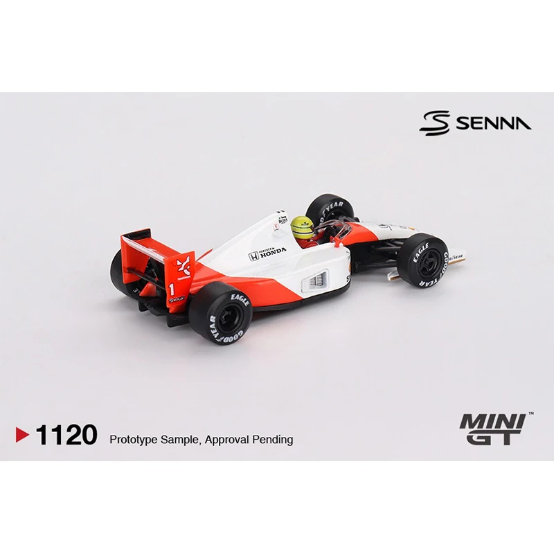 Voorverkoop MINIGT 1120 1:64 McLaren MP4/6 # 1 Ayrton Senna Japanse Grand Prix 2e plaats 1991 gegoten automodelcollectiespeelgoed