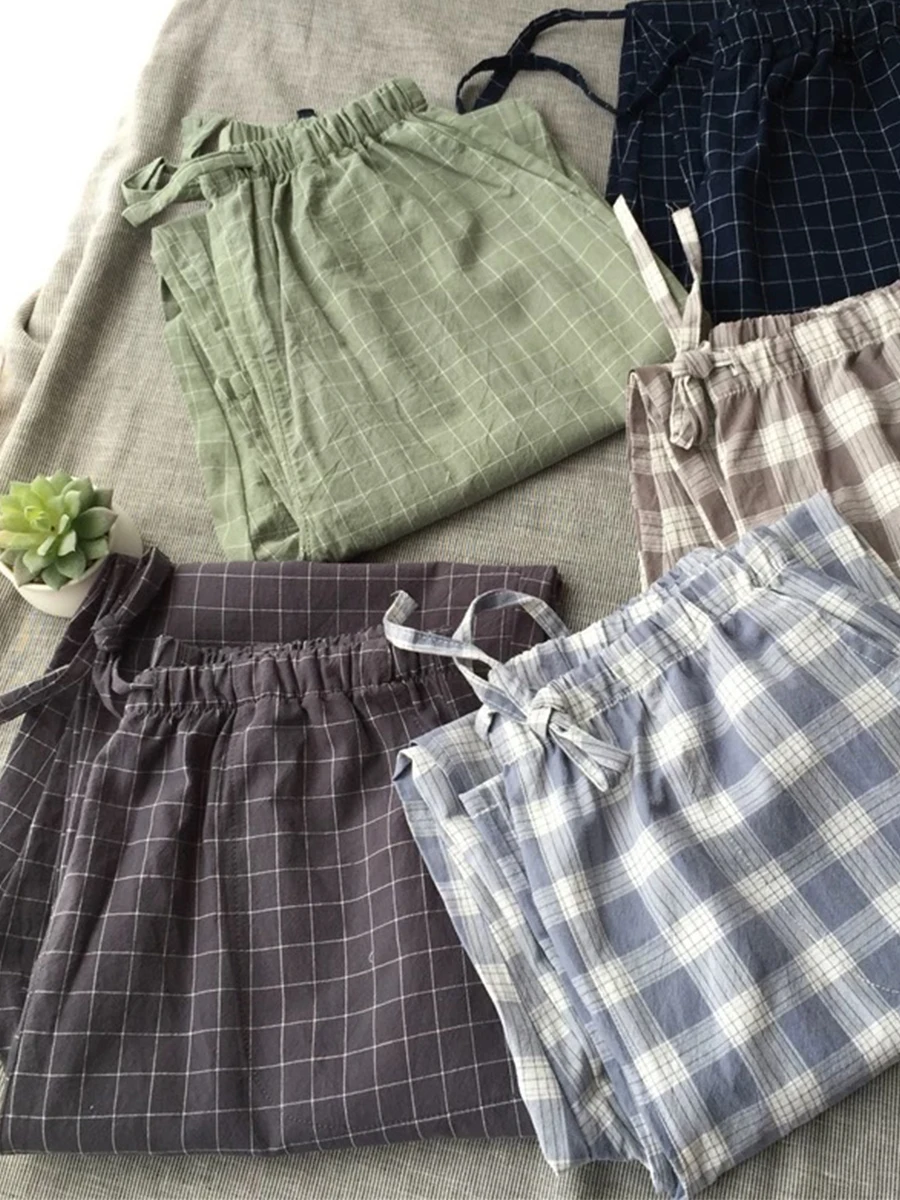 يمكن ارتداؤ سراويل بيجامة رجالية في الخارج في الربيع والخريف، سراويل منزلية فضفاضة مقاس كبير غير رسمية بسيطة للرجال