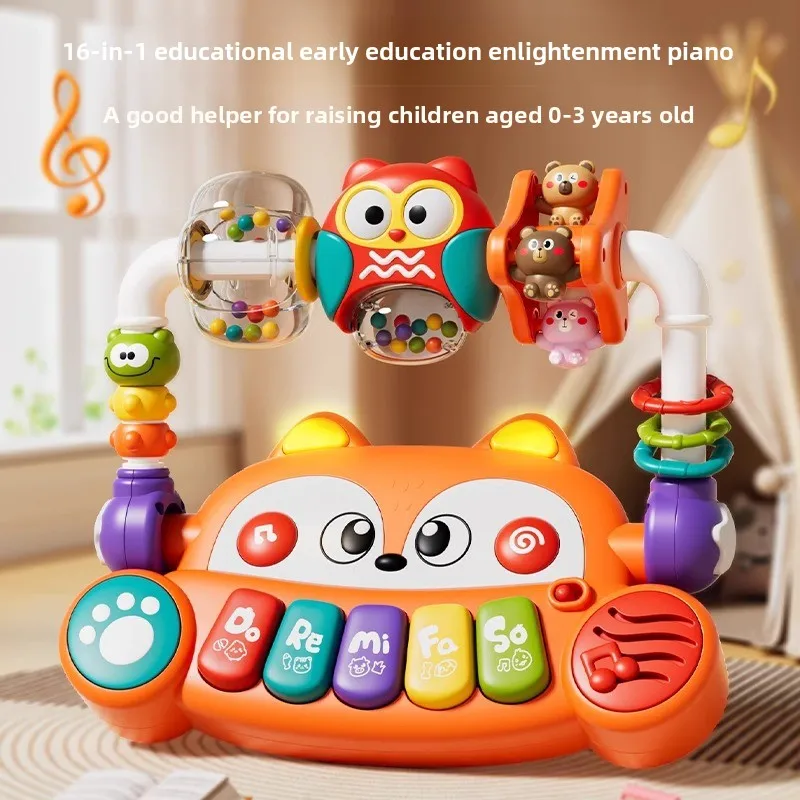 多機能電子キーボードベビーミニピアノ、ライト付き音楽幼児用楽器、子供向け教育玩具