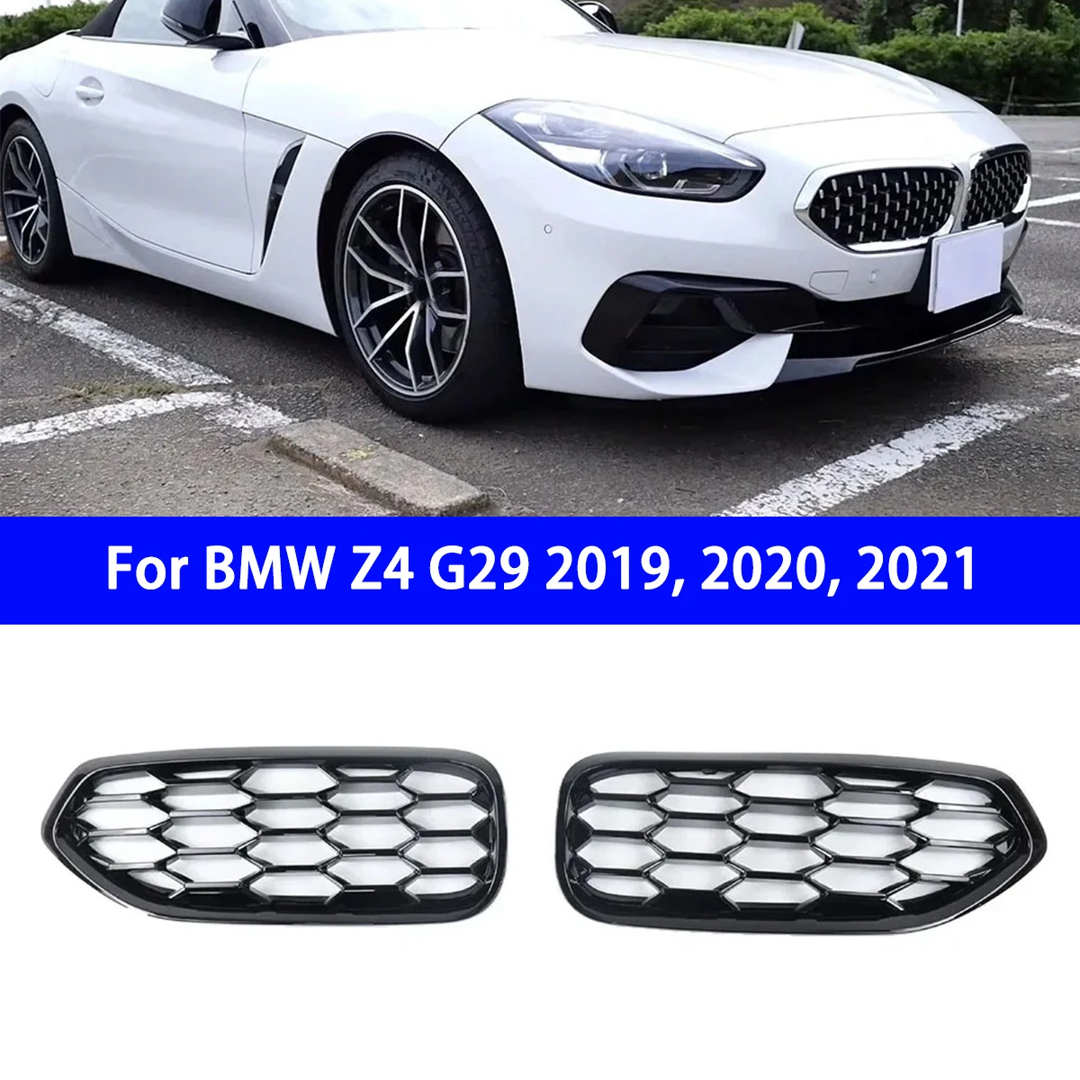 

Suitable for The Replacement of The Central Radiator Grille of The BMW Z4 G29 2019, 2020, and 2021 Front Race Car Surface Layer