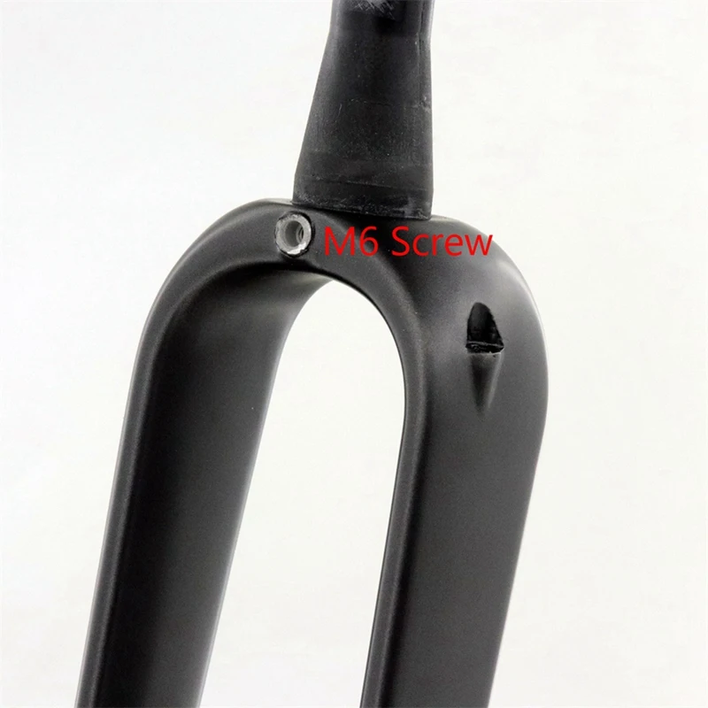 700C Road Bike Front Fork Full Carbon Fiber Tapered Shape Spinal Canal Cylindrical Disc Brake 700Cx 45Mm Fixed Gear Fork