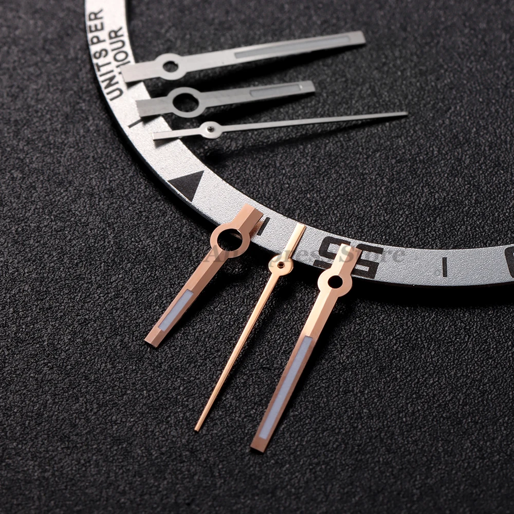 NH35 Modified Watch Hands Green Luminous Silver Gold Rose Gold Polished Watch Accessories for NH35/NH36/4R/7S Automatic Movement image 6