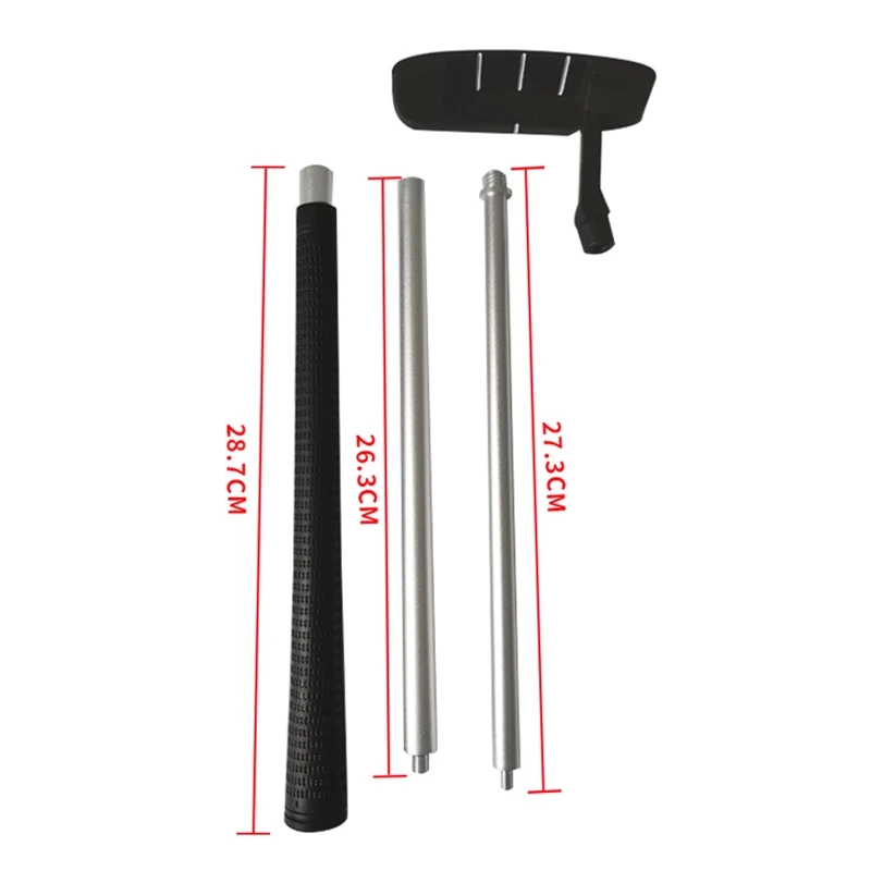 Nonslip Rubber Hand Grip Three Section Handed Golf Putter Folding Golf Rod