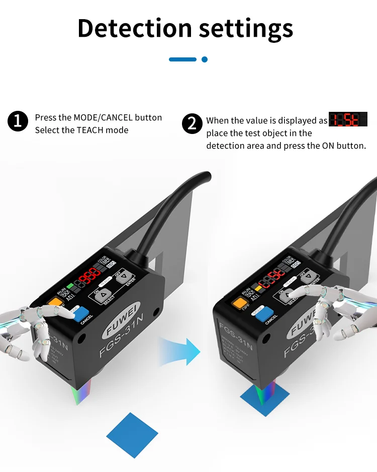 FGS-31N Infrared High-Precision Measurement Color Label Recognition Color Sensor High Accuracy Identifying Photoelectric Sensors – Detail 4