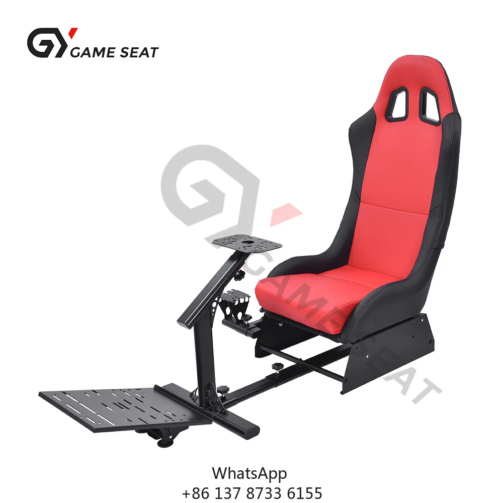GY023 Universal Adjustable Back Driving Simulator Racing Simulator Floor Folding Racing Seat Gaming Chair Cockpit