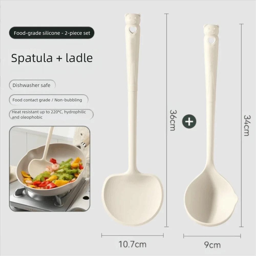 Silicone Mushroom Spatula Non Stick Kitchen Gadgets Shovel Soup Spoon Ladle Heat Resistant Kitchen Cooking Utensils Household