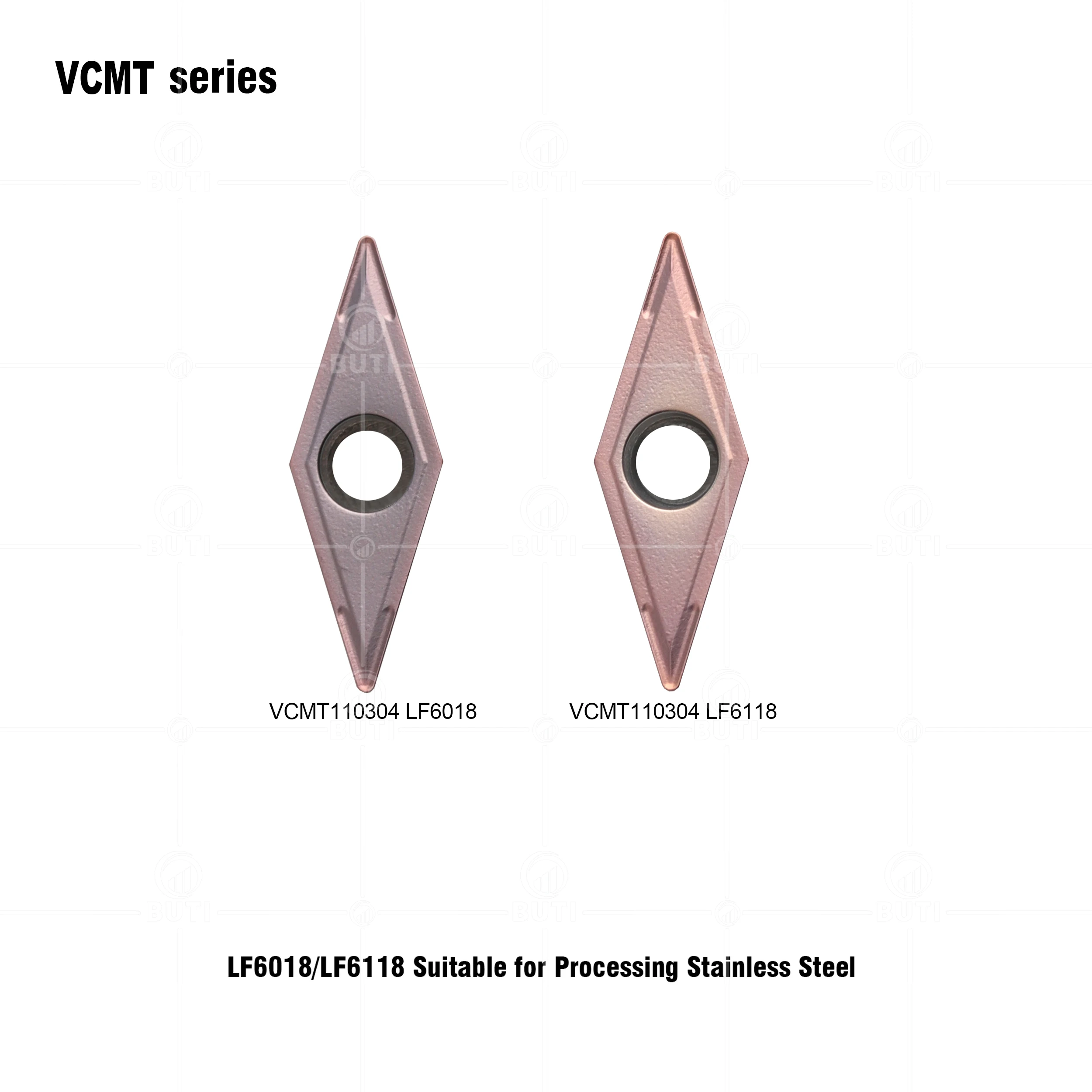 Imagem -05 - Deskar 100 Original Vcmt110304 Lf6018 Lâminas de Liga Vcmt110304 Lf6118 Cnc Torno Ferramentas Torneamento Insere Duro para Aço Inoxidável