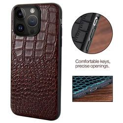 WEFOR Genuine Leather Phone Case for Apple iPhone 14 11 12 13 Pro Max 14Pro 12 Mini X XR XS 6S 6 7 8 Plus SE 2020 Back Cover