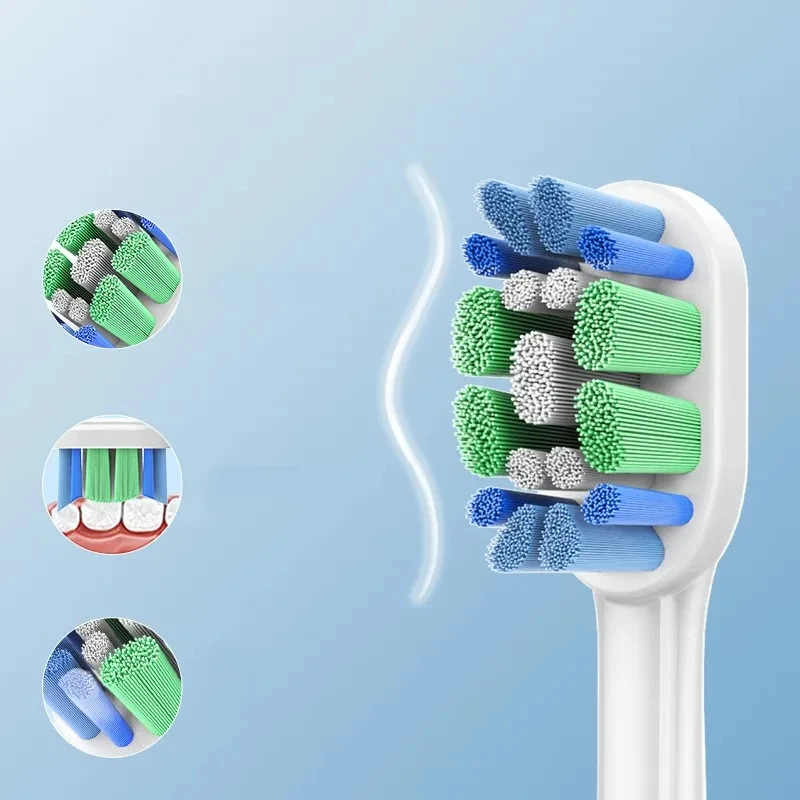 Cabeça de substituição escova elétrica, Phillips, Sonicare, HX3, 6, 9, Cabeças de escova de dente, Adequado para Placa Dentária, 4 Pcs, 8 Pcs, 12 Pcs, 16 Pcs, 20 Pcs