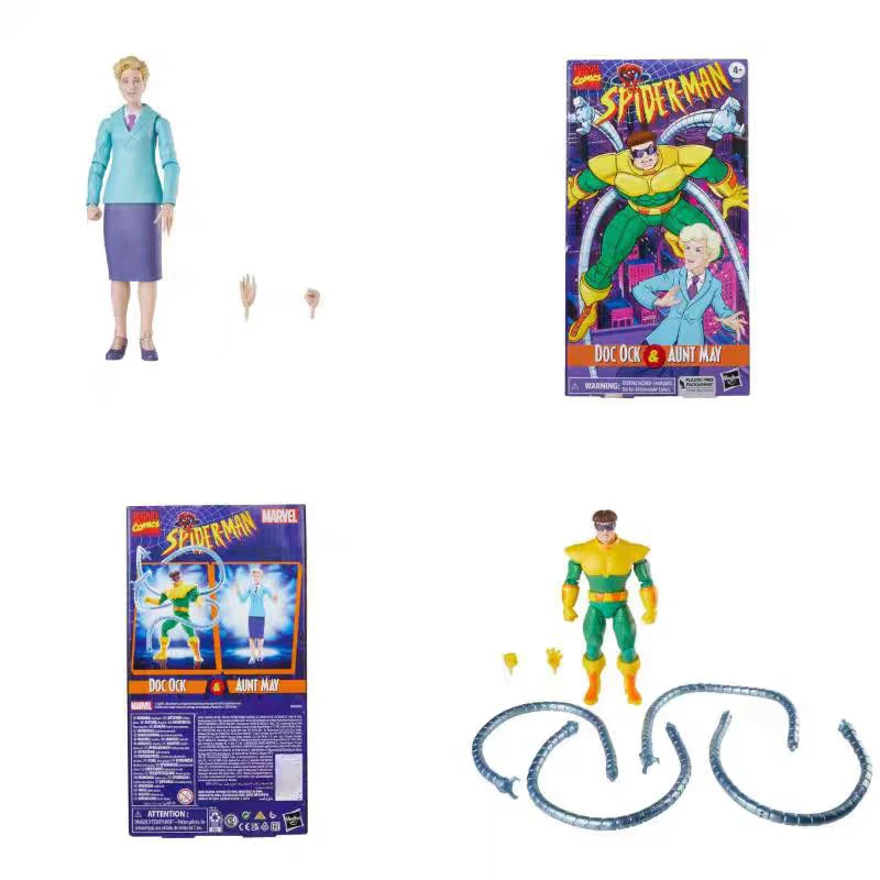 Hasbro Marvel Legends Doctor Octopus & Aunt May Spiderman 6-Inch Figures 2-Pack Action Figure Model Kids Gifts Toy Collection