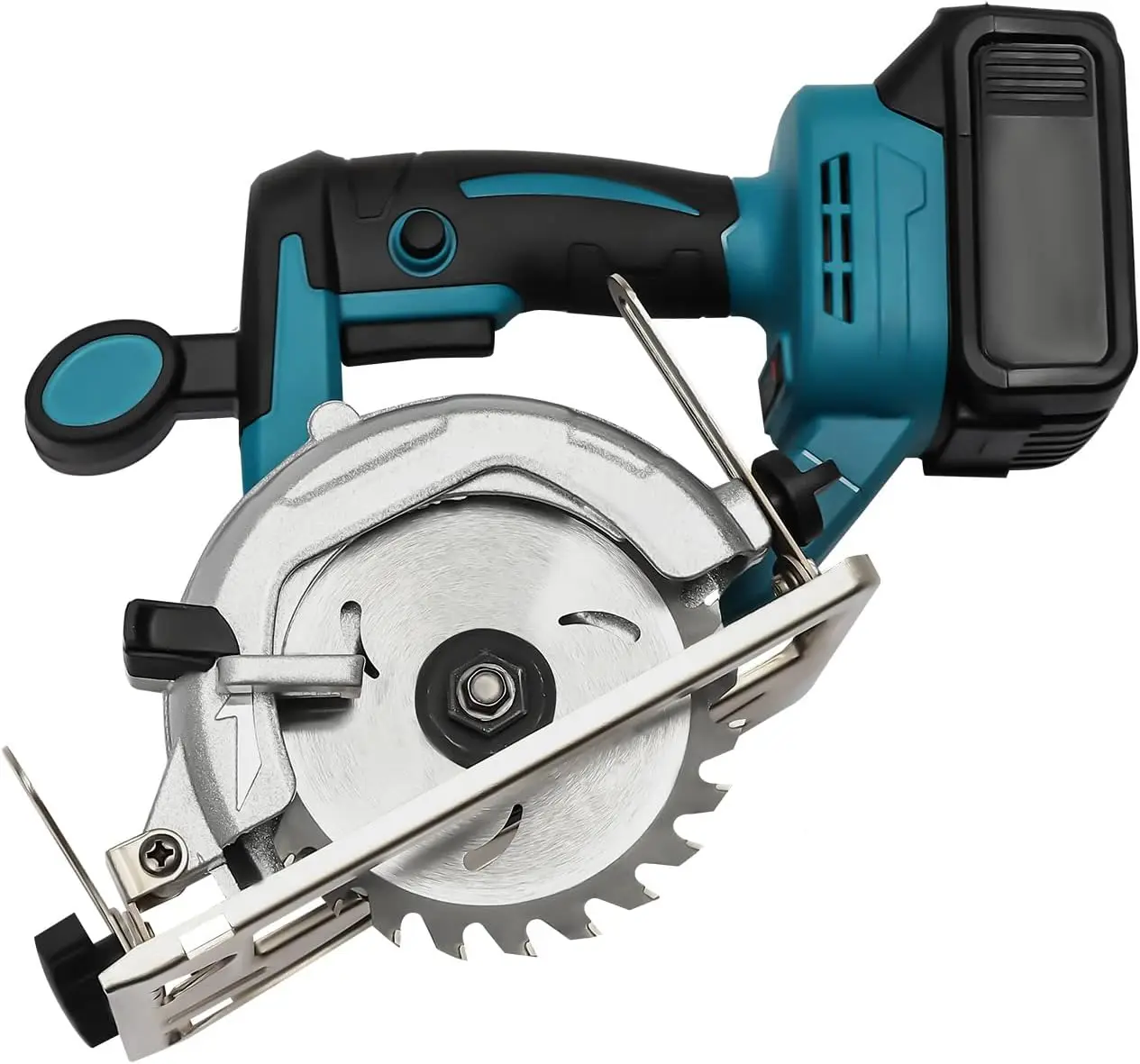 Cordless Electric Circular Saw With 4.0ah Battery, 4000rpm, 0-45° Bevel Cutting, 125mm/4.9