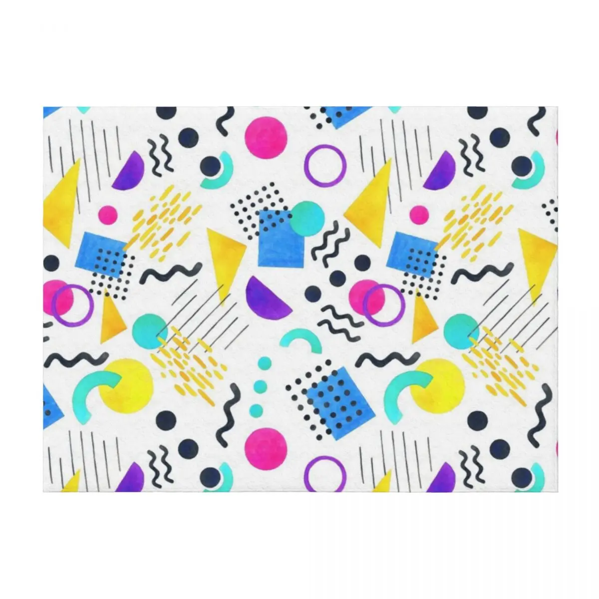 

Memphis style Throw Blanket Decorative Throw Polar Single Decorative Sofa Blankets