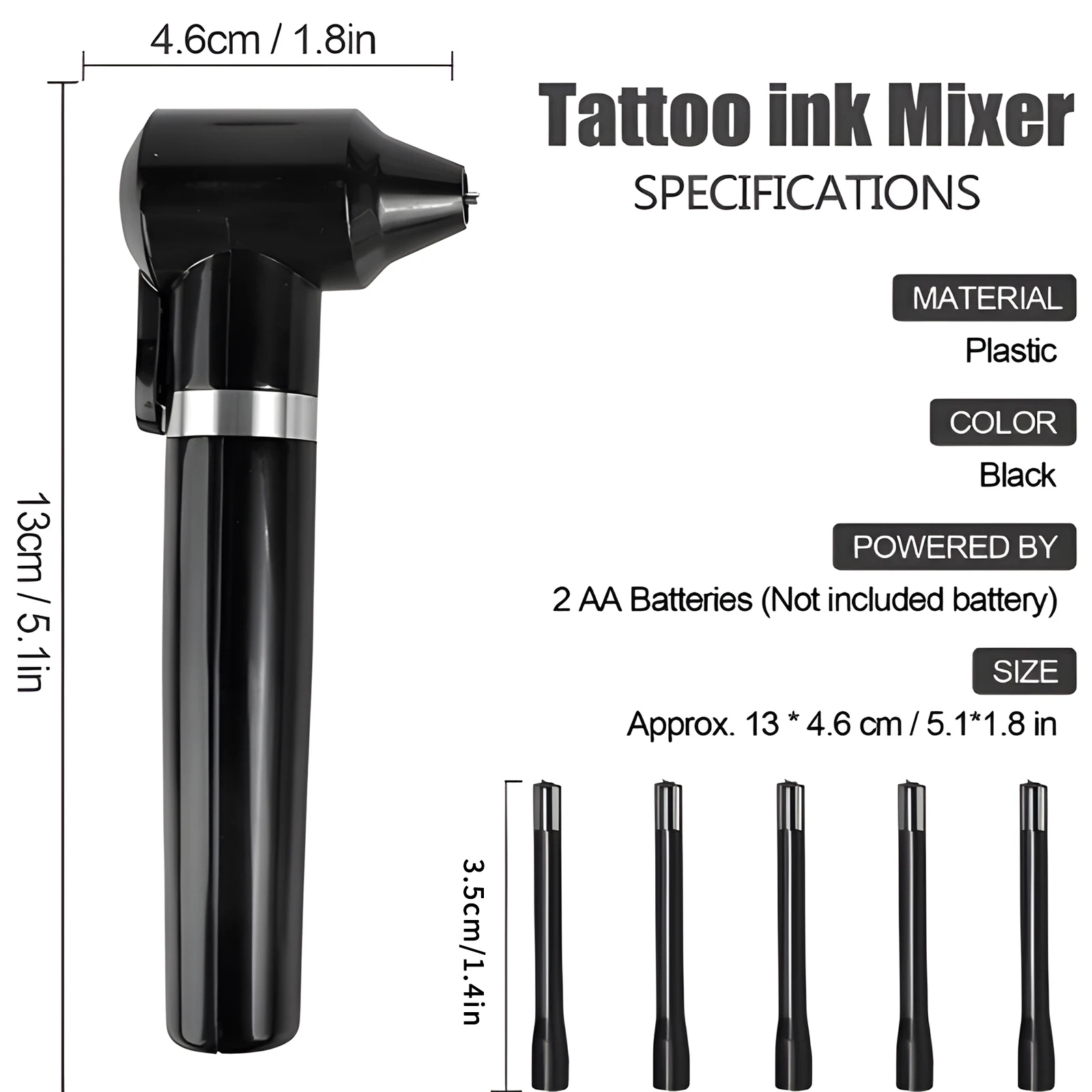 POSEIDON Tattoo Ink Mixer with 5 Mixing Sticks Tattoo Pigment Mixer Sticks Tool Supply Art Tattoo Supplies for Tattoo Artist