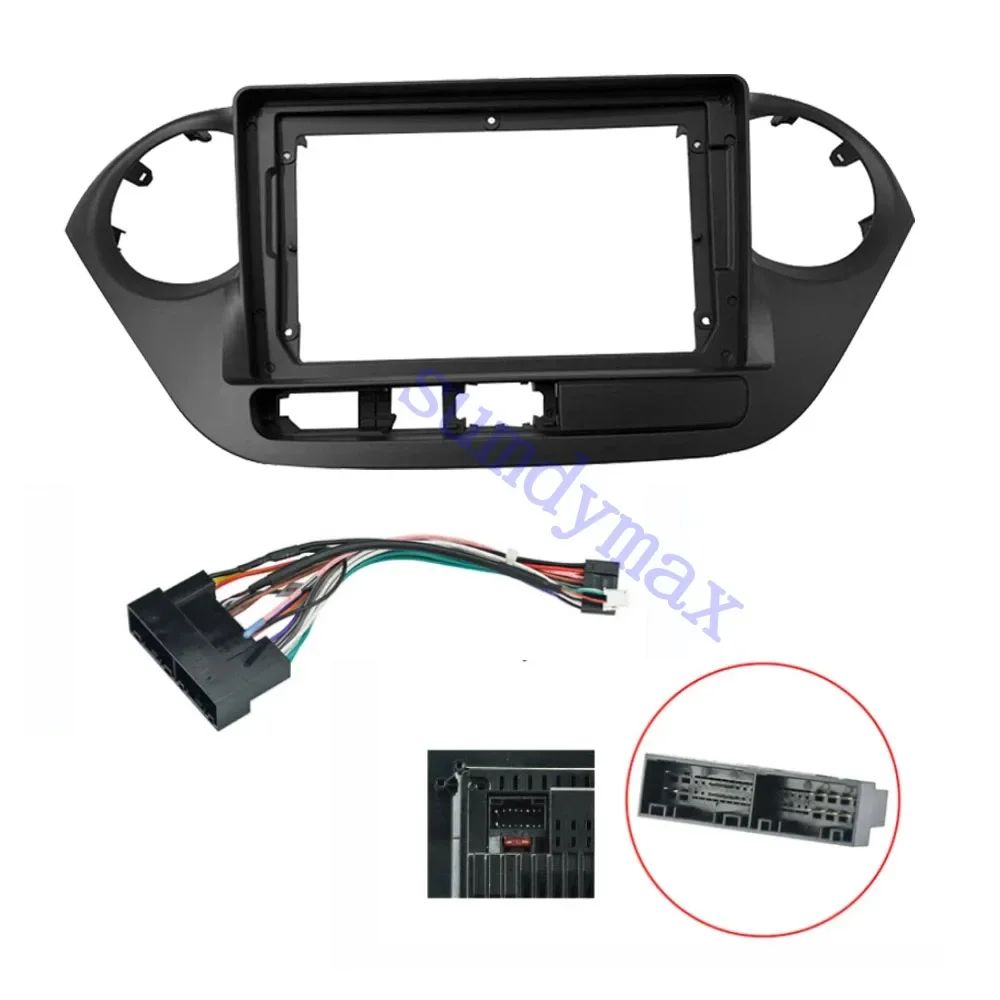 

2 din Автомобильная GPS-навигация Стерео для HYUNDAI I10 2014 ~ 2017 Рамка панели подходит для 2Din 9-дюймового экрана приборной панели