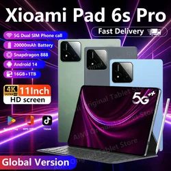 Global Version Original Xioami Pad 6S Pro Tablet 11inch HD 4K Android 14 16GB+1T 20000mAh 5G Dual SIM Bluetooth WiFi GPS Tablet