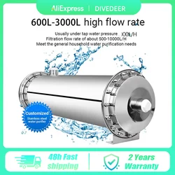 DIVEDEER 600L-3000L Stainless Steel Water Purifier Central Water Purification System Yellow Mud Water Tap Water Purifier