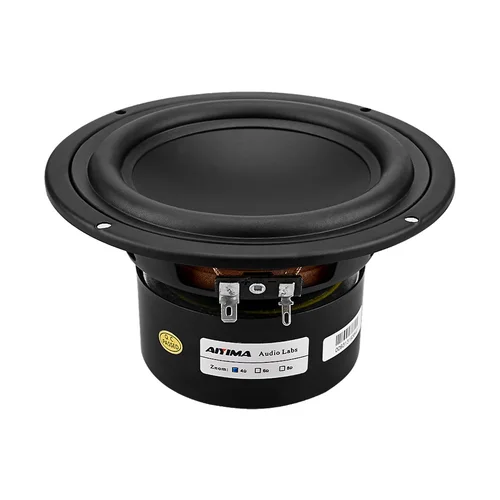 AIYIMA-altavoz de graves potentes para cine en casa, Subwoofer de 5,25 pulgadas, 4/8 Ohm, 40W, para estantería, Audio para coche, bricolaje, 1 piezas