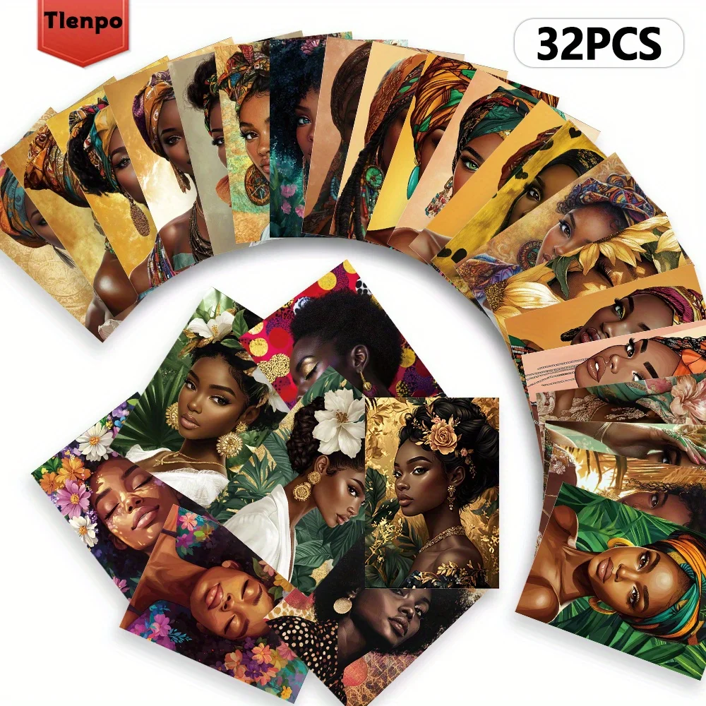 32-postais-com-retratos-de-mulheres-africanas-charme-exotico-presentes-artisticos-para-decoracao-de-casa-cartoes-para-scrapbook