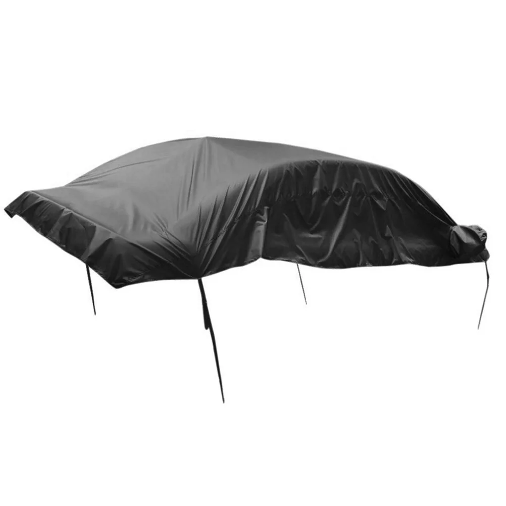 

Half Car Cover Waterproof Sun Shade Shield For Car Interior Protection Xl Black Suitable For Convertibles Raggtopps