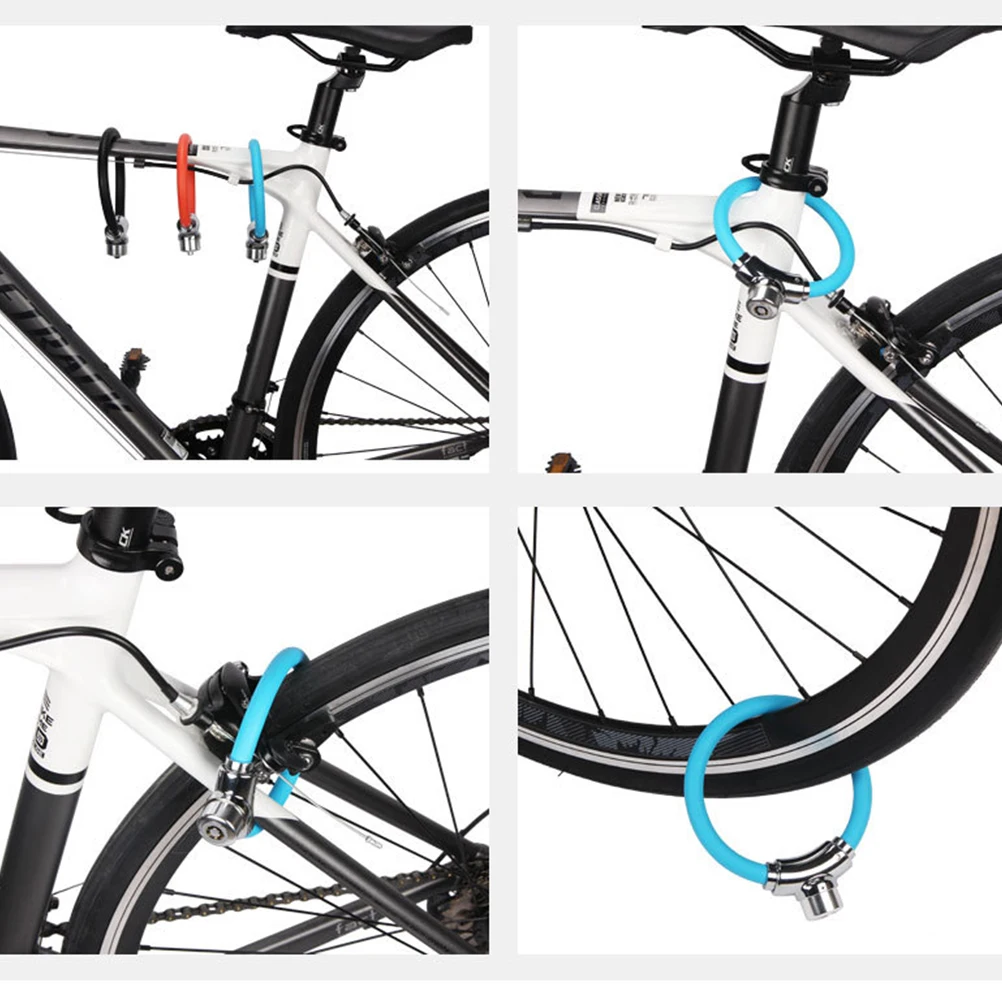 

Bicycle Lock Ring Horseshoe Motorcycle Steel Cable Cycling Parts Bike Accessories