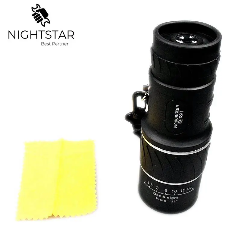 16x52 Portable HD OPTICS BAK4 Night Vision Monocular Telescope Telescopic Mirror Binoculars for Super High Power Magnifier