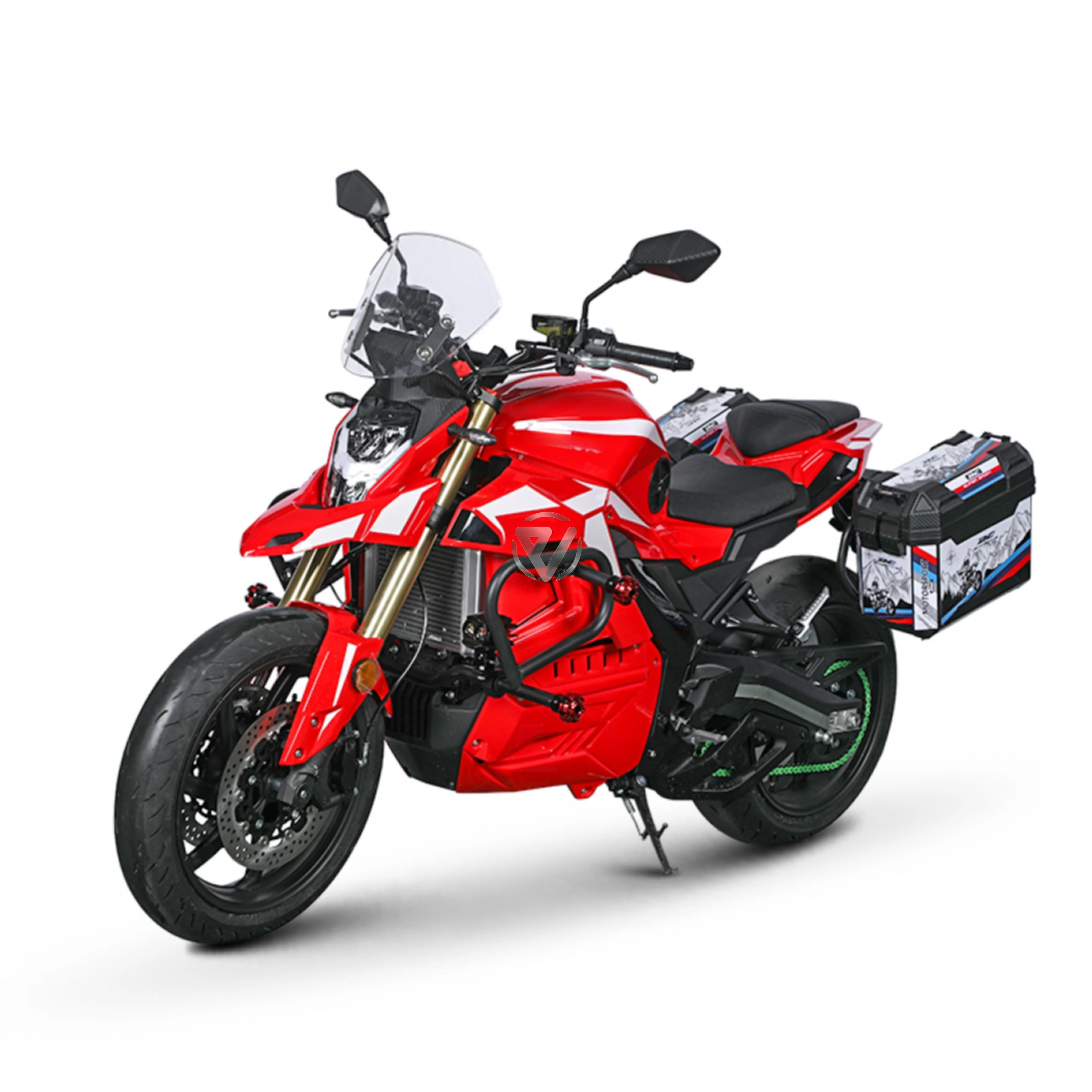 Tc Super 170KM/H 96V120Ah lithium battery 15kW water-cooled mid-mounted motor adult ADV electric motorcycle