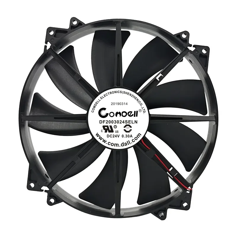 for 20030 Hydraulic Bearing 24V 0.3A Silent 20CM Variable Frequency DC Brushless Cooling Fan New Round