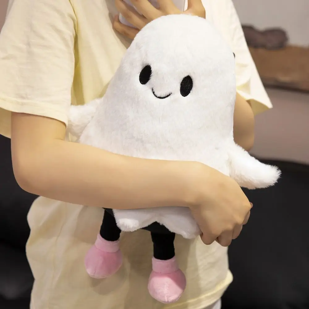 

Simulation Little Ghost Plush Doll Interactive Fluffy Cartoon Ghost Doll Toy Collection Comfortable Holloween Ghost Pillow