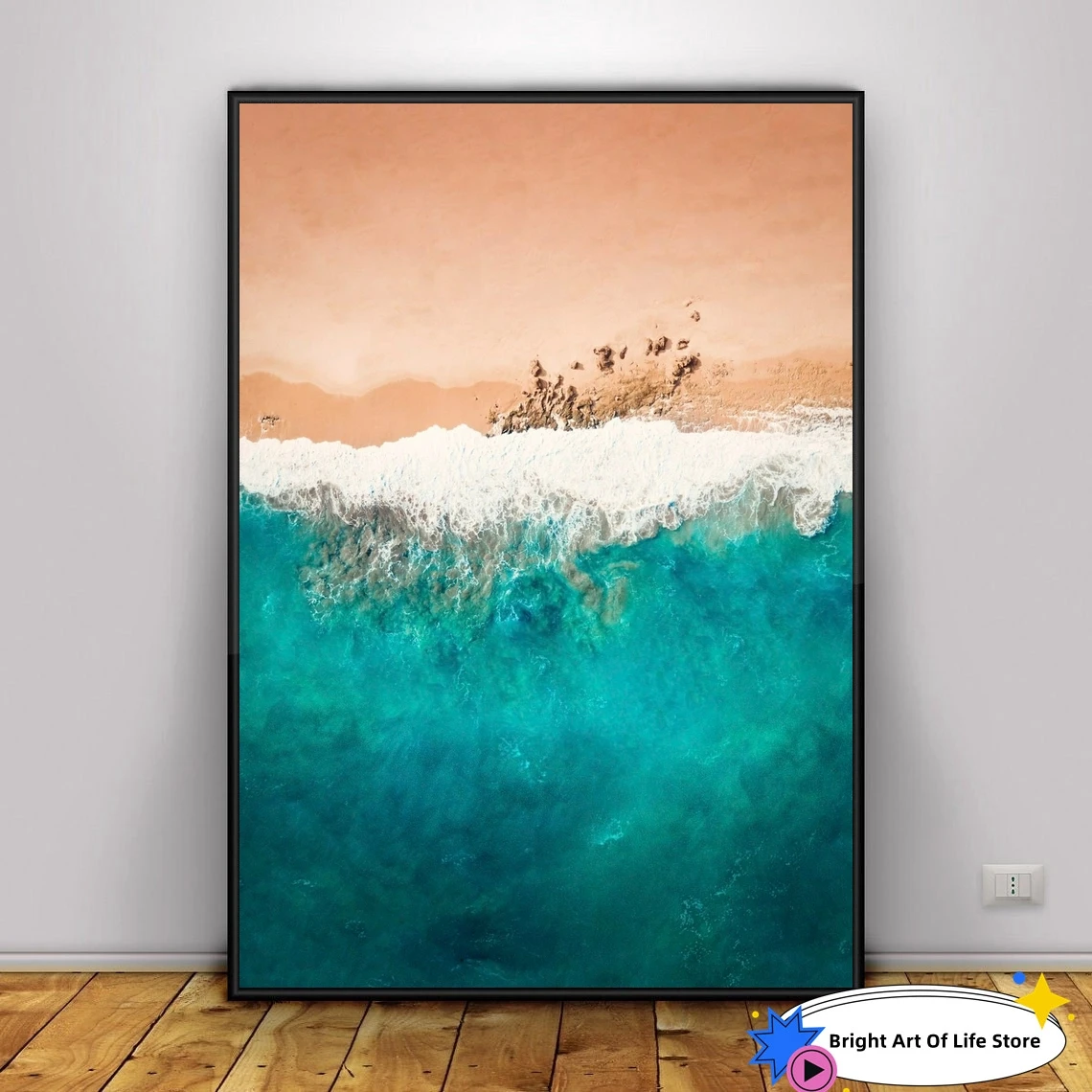 Emerald, Beach View in Melbourne Australia Wall Art, Ocean Photography, Ocean Print, Ocean Wall Art, Beach Print, Wave Photos