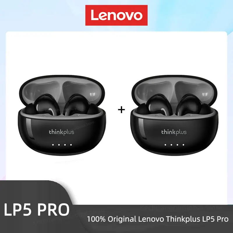 Lenovo LP5 PRO Wireless Bluetooth 5.4 Earphones TWS HiFi Sound Gaming Earbuds LP5Pro Sport headset Long Standby with Mic 2025