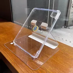 Rotation Crystal Acrylic Case For iPad Air 11 2024 Air 6th 5 4 Pro 11 10th 10.9 10.2 9th 8th 7th Smart Stand Cover With Pen Slot