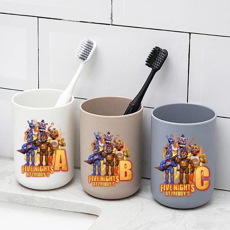 Five Nights At Freddys Print Bathroom Tumblers Shower Room Products Household Toothbrush Cup Travel Accessories Mouthwash Cups