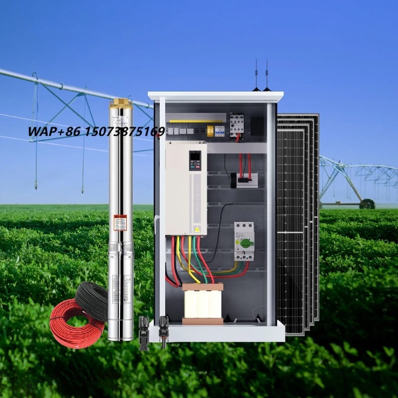 VEICHI Hybrid Pumping Motor Pompe a Eau Solaire Irrigation Well Submersible Water Complete Set Solar Pump System for Agriculture