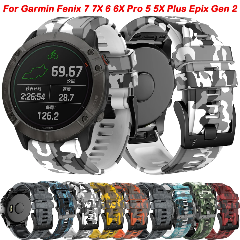 26 22mm pulseira para garmin fenix 7 7x 6 6x pro 5 5x plus epix gen 2 silicone macio relógio de liberação rápida easyfit pulseira de pulso