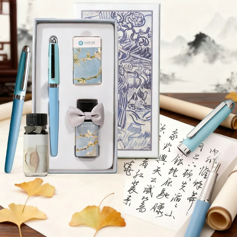 

Набор перьевых ручек, подарочная коробка с чернилами, красиво упакованная для деловых подарков, праздничные подарки, каллиграфия, подпись, художественное создание