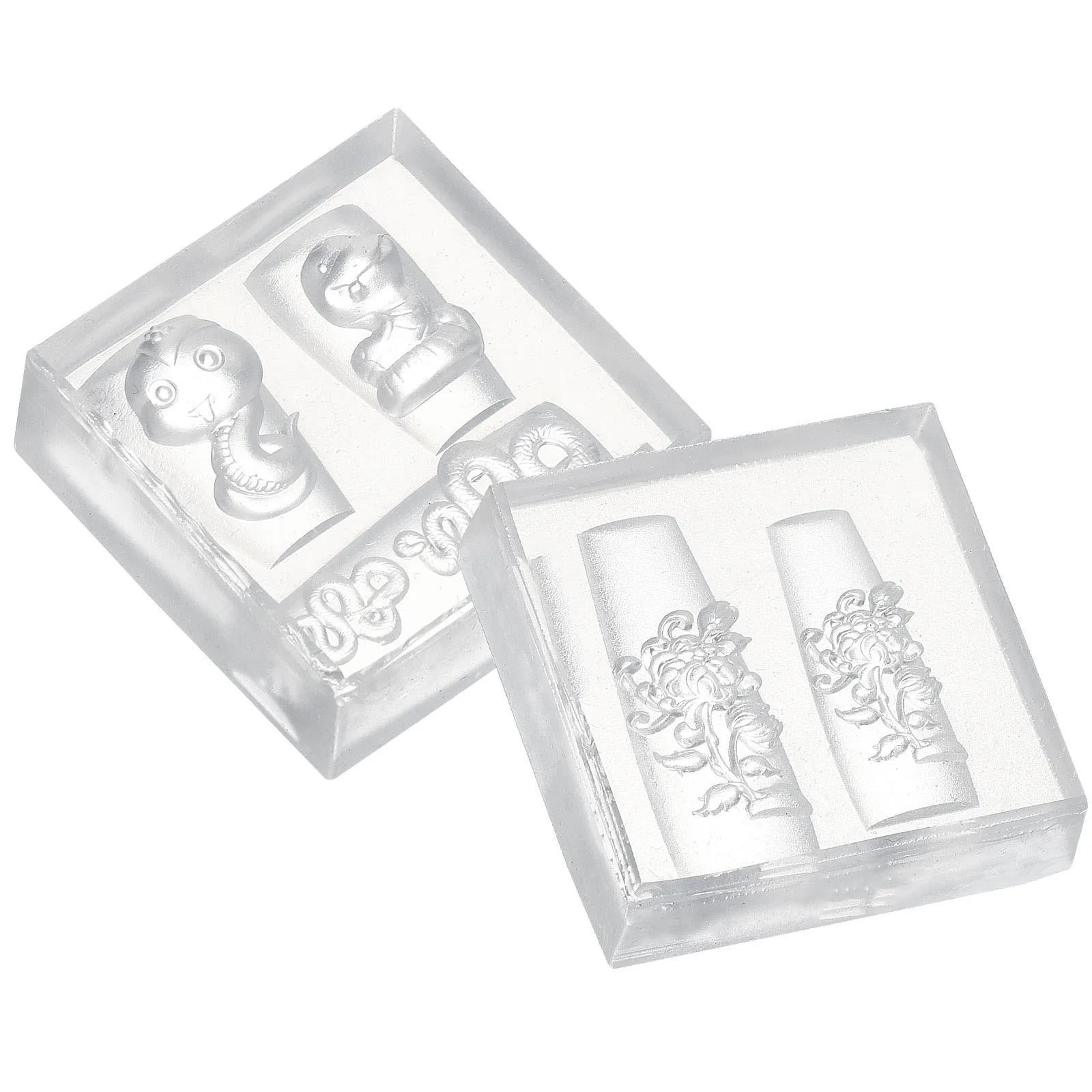

2 Pcs Decoration Nail Mold Silicone Molds for Nails Manicure Decorate White Beaupretty