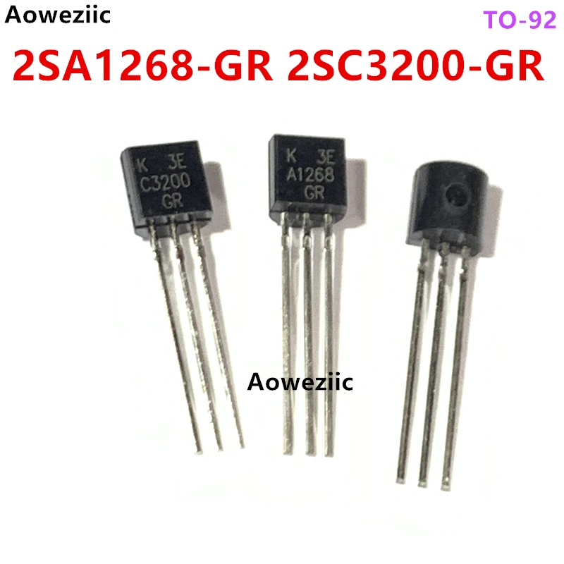 50PCS 2SA1268-GR 2SC3200-GR A1268 C3200 KEC TO92 2SA1268 2SC3200 PNP low-power triode brand new