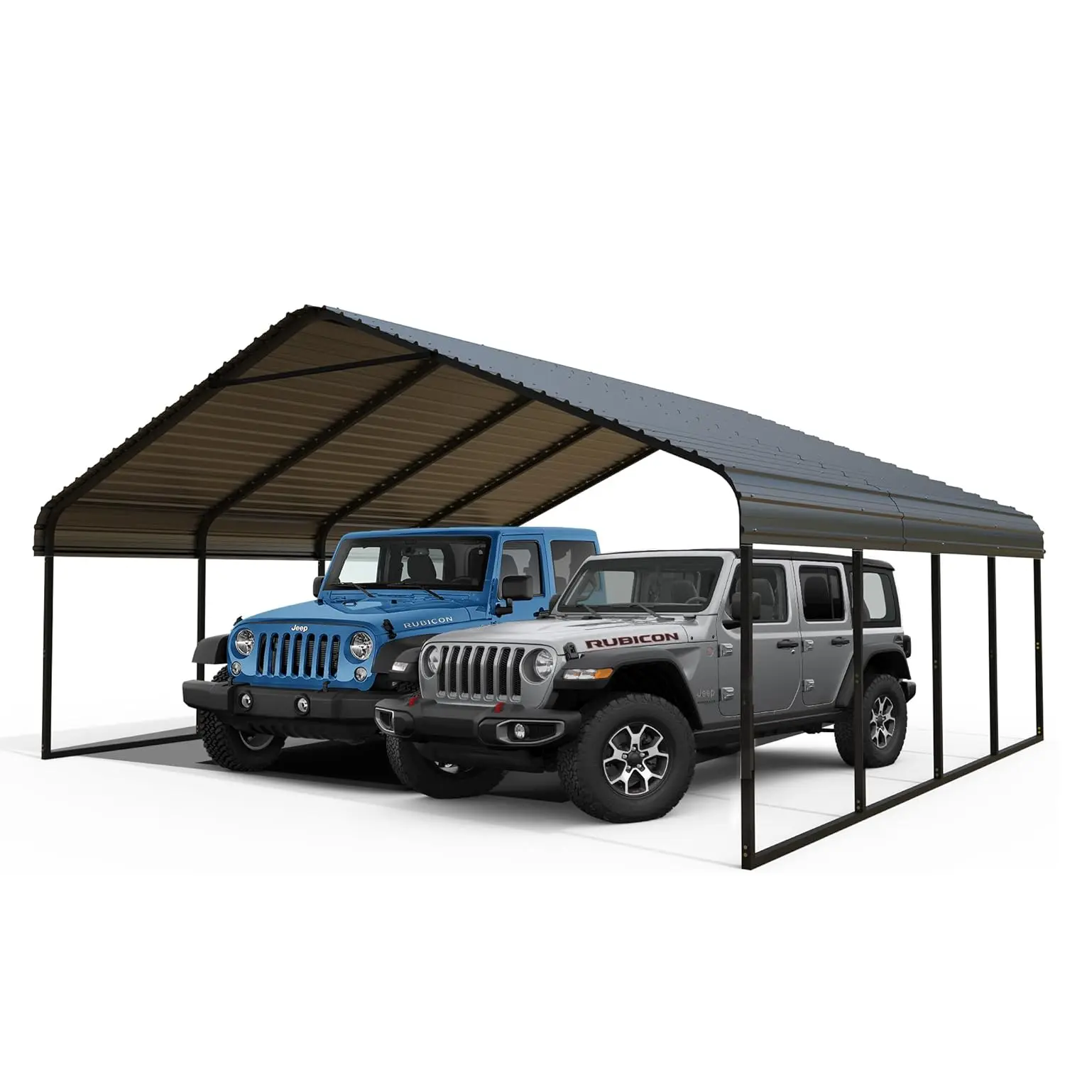 

20x20 FT Heavy Duty Carport, Black Metal Carports Kits for Garage - Aluminum Car Ports with Steel Shelter Frame, Customized