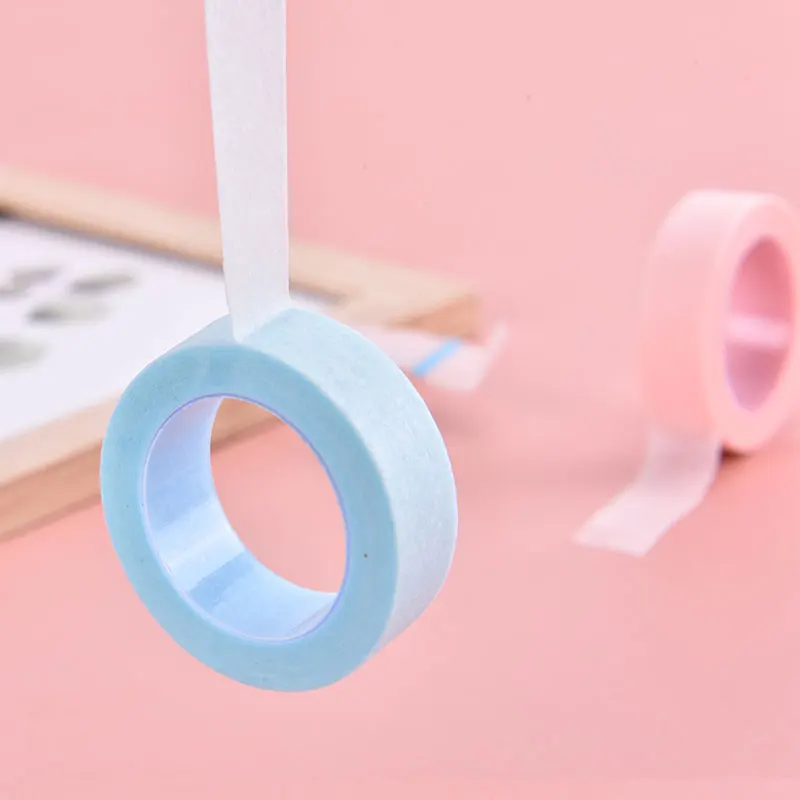 1Roll 9M Pink Lash Tape Eyelash Extension Breathable Micropore Fabric Easy Tear Eye Tapes Eyelash Extension Tape Anti-allergy