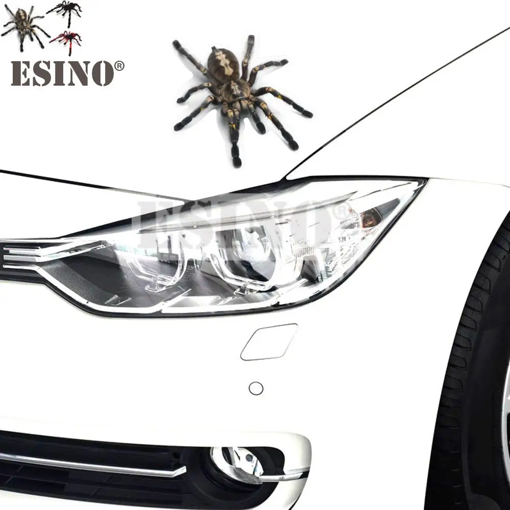 3 x Car Styling Automobile Accessory Lovely 3D Spider PVC Waterproof Sticker Decorative Pattern Vinyl Car Bumper Body Decal