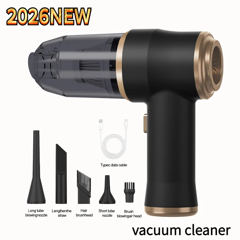 2026New Wireless Car Vacuum Cleaner for Cleaning Bedroom Carpets Portable High Power Function Home Appliance Cleaning Machine
