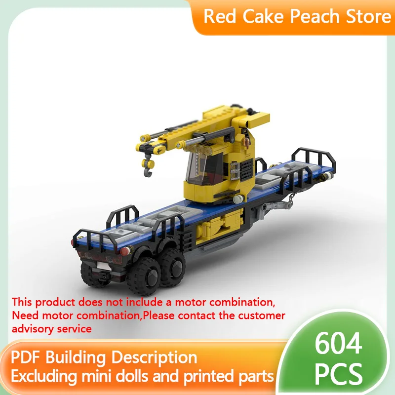 

Модель городской автомобиль MOC, строительные кирпичи, полуприцеп для внедорожного грузовика, модульная технология, детские праздничные подарки, сборные игрушки, костюм