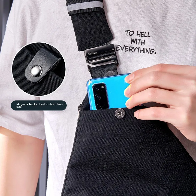 Męska torba na klatkę piersiową z zabezpieczeniem przed kradzieżą Wodoodporna torba taktyczna na ramię Torba podróżna na ramię dla mężczyzn