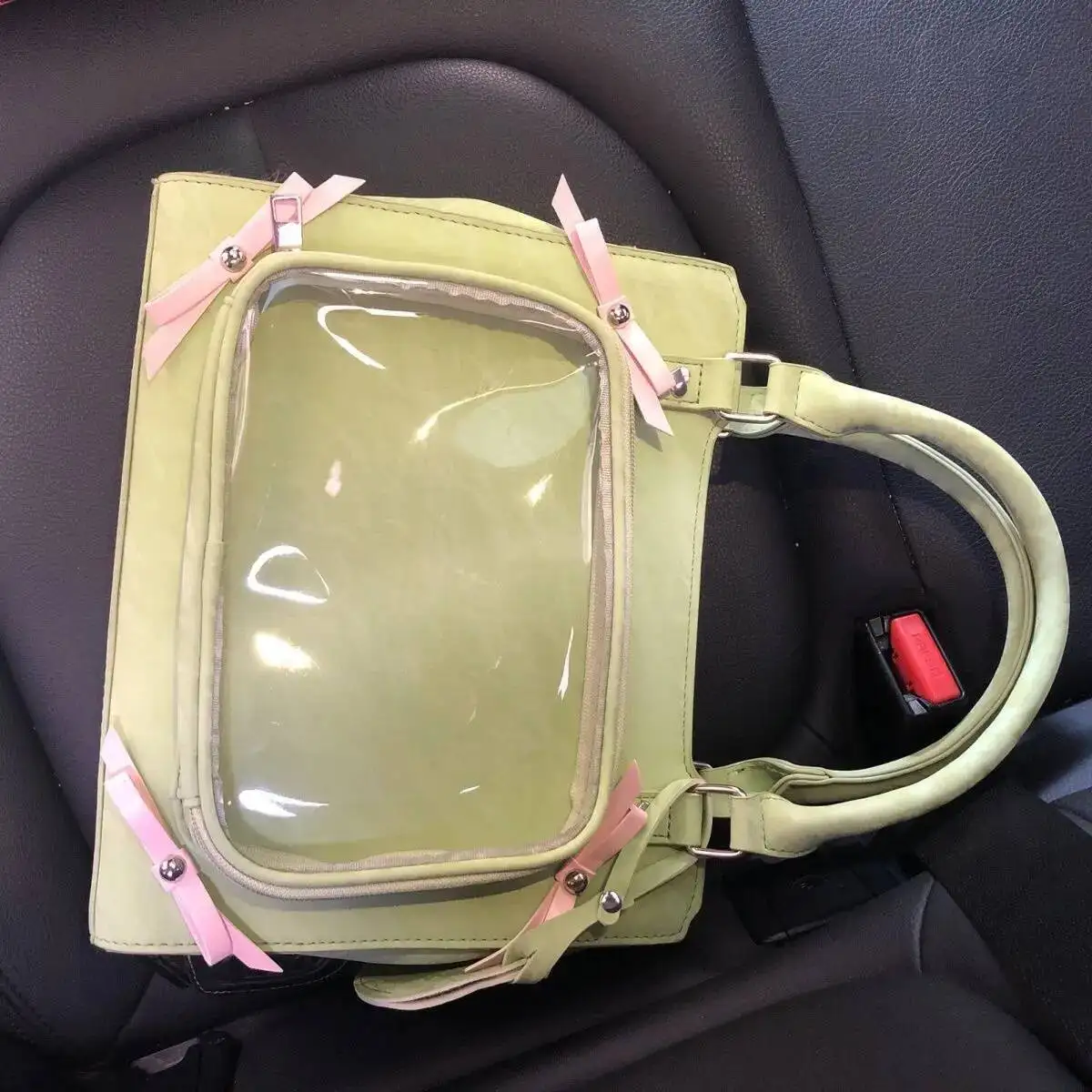 Bloom Transparent Bow Sier Shoulder Women Sweet Cute Handle Messenger Square Bag Female Versatile Casual Crossbody Bags