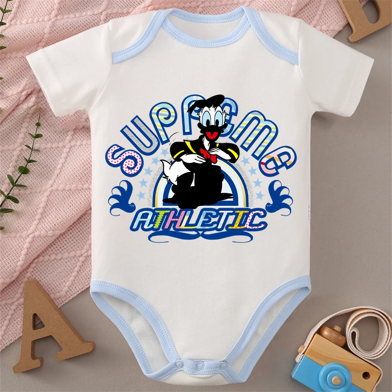 

Mickey Mouse MINISO 100% Cotton Baby Cloths Jumpsuit Onesie Minnie Print Bodysuit for 0 To 12 Months Newborn Best Gift for Baby